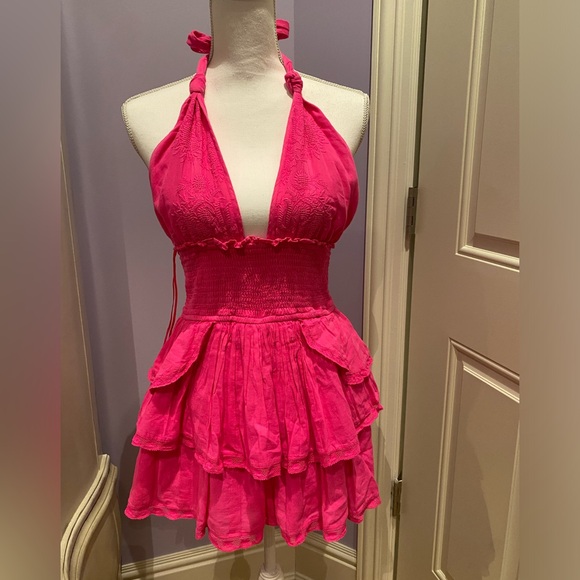 LoveShackFancy Dresses & Skirts - Loveshackfancy pink halter dress